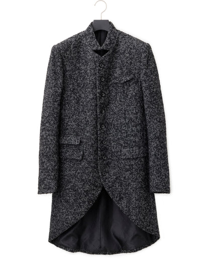 Bennu / Wooly Tweed Round-Tail Long Jacket