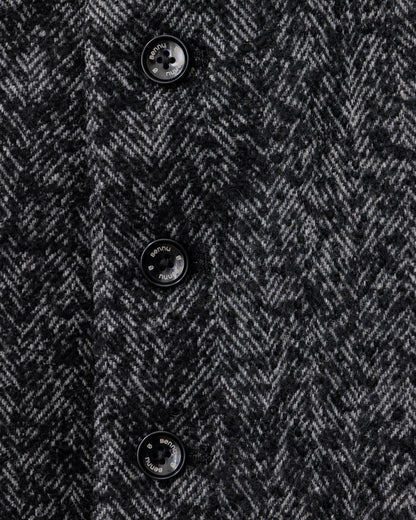 Bennu / Wooly Tweed Round-Tail Long Jacket