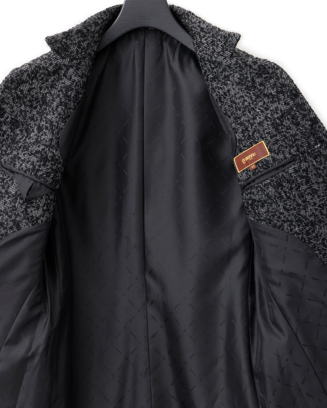 Bennu / Wooly Tweed Round-Tail Long Jacket