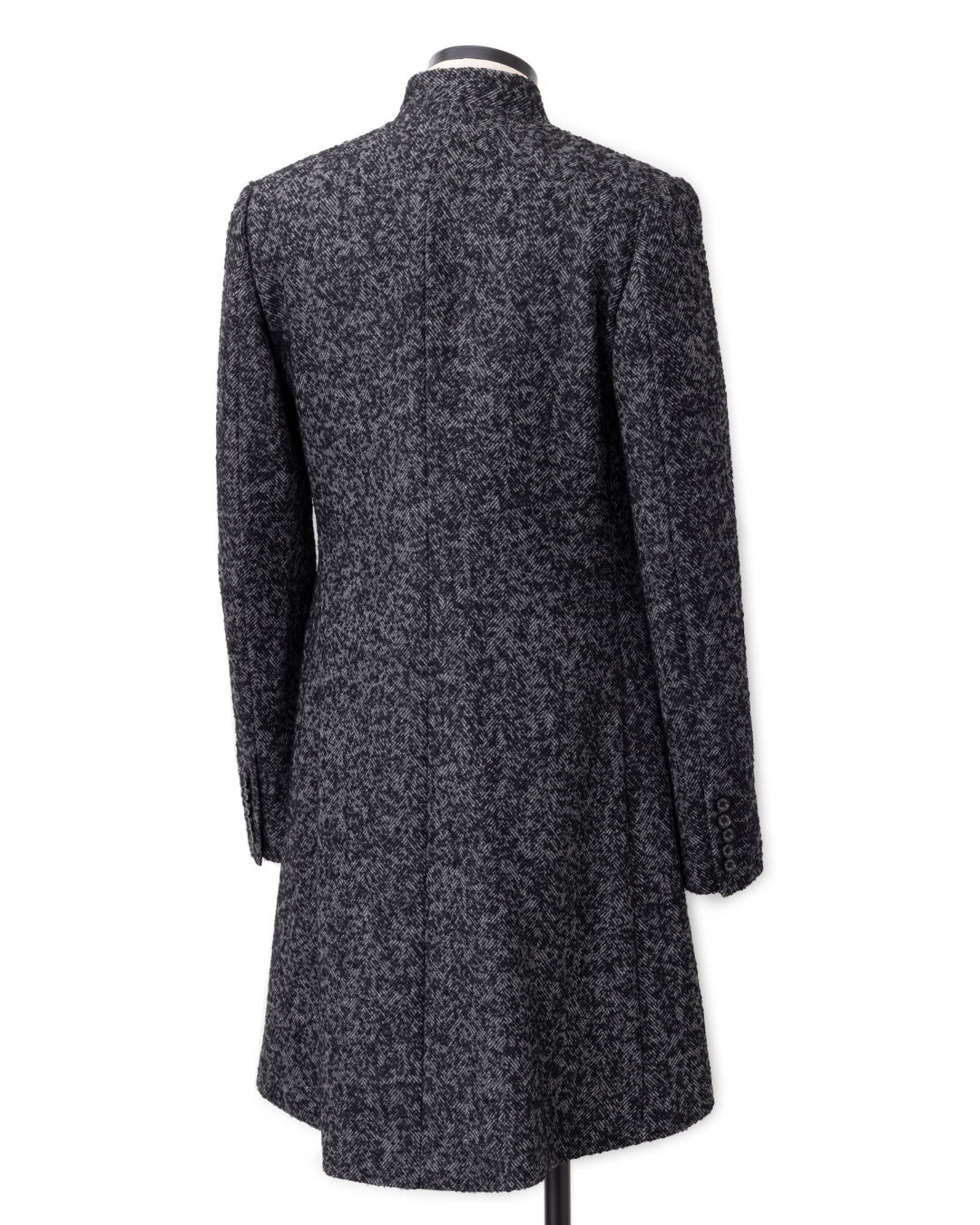 Bennu / Wooly Tweed Round-Tail Long Jacket