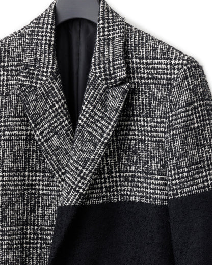 Bennu / Wooly Tweed Switch Long Coat - CHECK