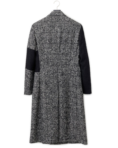Bennu / Wooly Tweed Switch Long Coat - CHECK