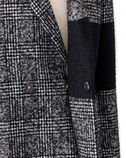 Bennu / Wooly Tweed Switch Long Coat - CHECK