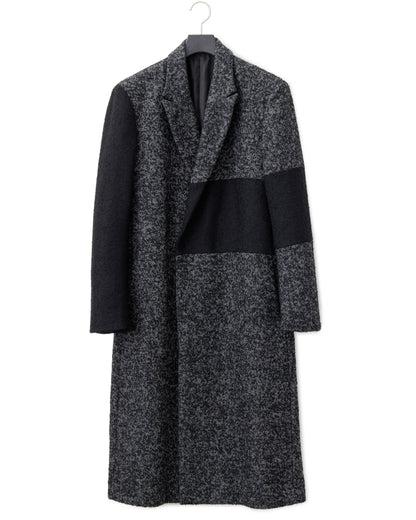 Bennu / Wooly Tweed Switch Long Coat - GRAY