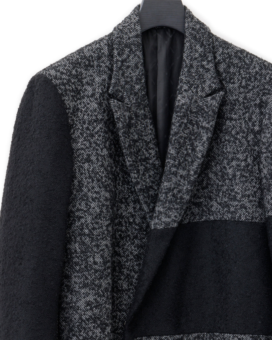 Bennu / Wooly Tweed Switch Long Coat - GRAY