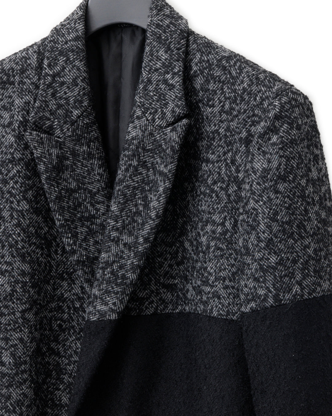 Bennu / Wooly Tweed Switch Long Coat - GRAY