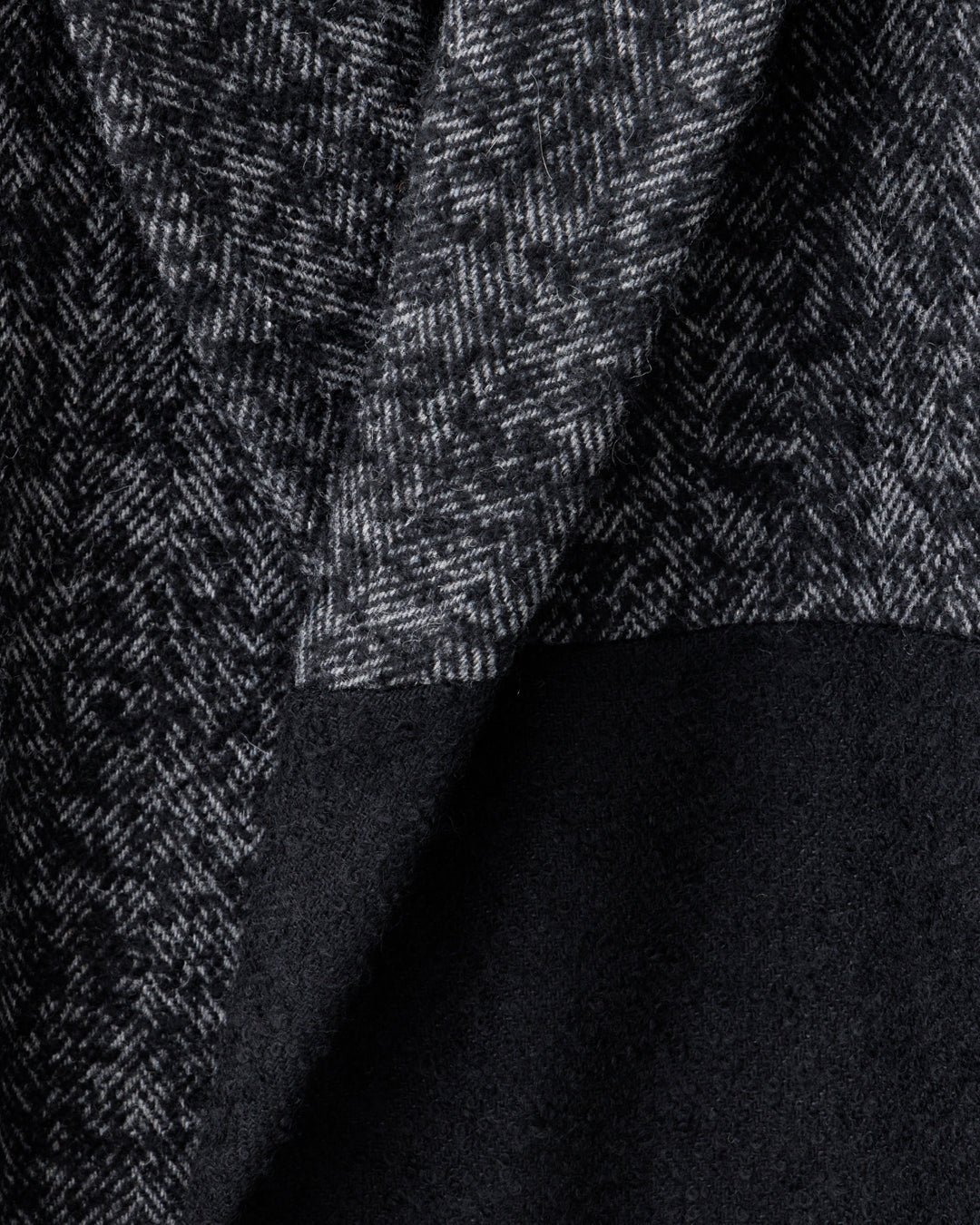 Bennu / Wooly Tweed Switch Long Coat - GRAY
