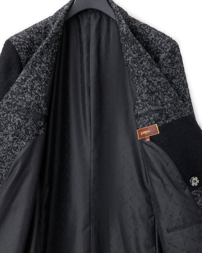 Bennu / Wooly Tweed Switch Long Coat - GRAY