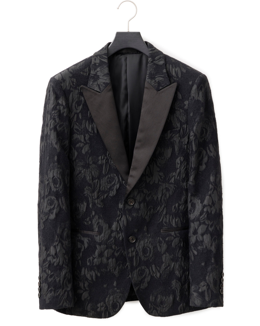 HARRISON WONG / Floral Jacquard Blazer With Satin Lapel