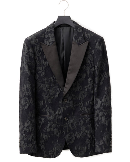 HARRISON WONG / Floral Jacquard Blazer With Satin Lapel