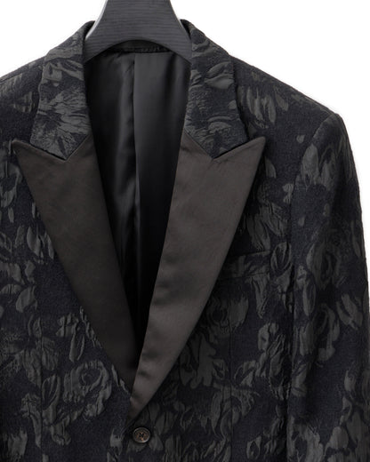 HARRISON WONG / Floral Jacquard Blazer With Satin Lapel