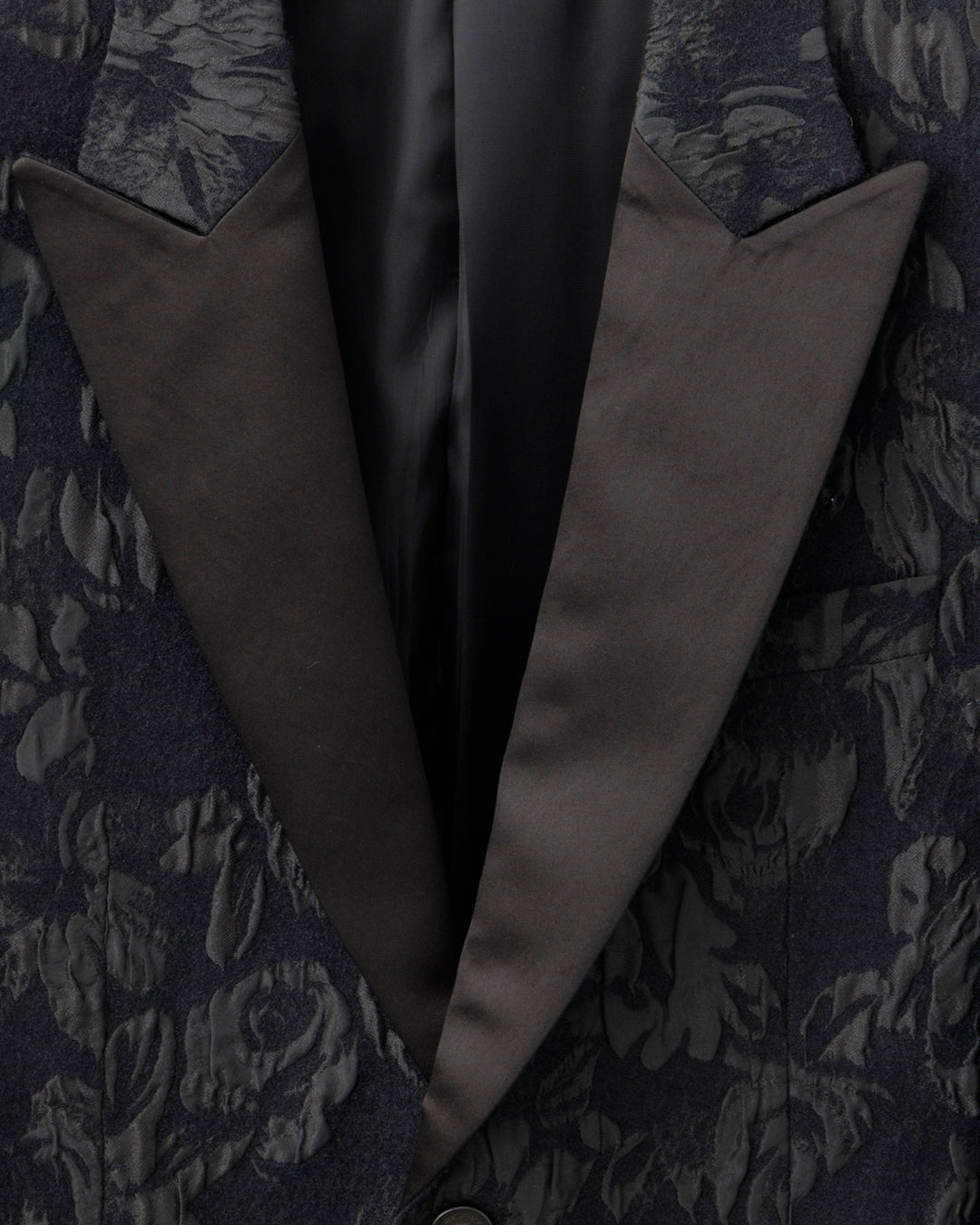 HARRISON WONG / Floral Jacquard Blazer With Satin Lapel
