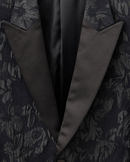 HARRISON WONG / Floral Jacquard Blazer With Satin Lapel