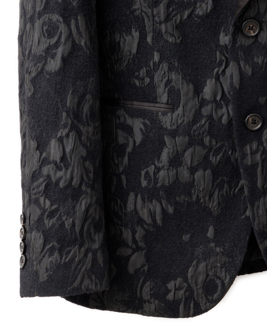 HARRISON WONG / Floral Jacquard Blazer With Satin Lapel