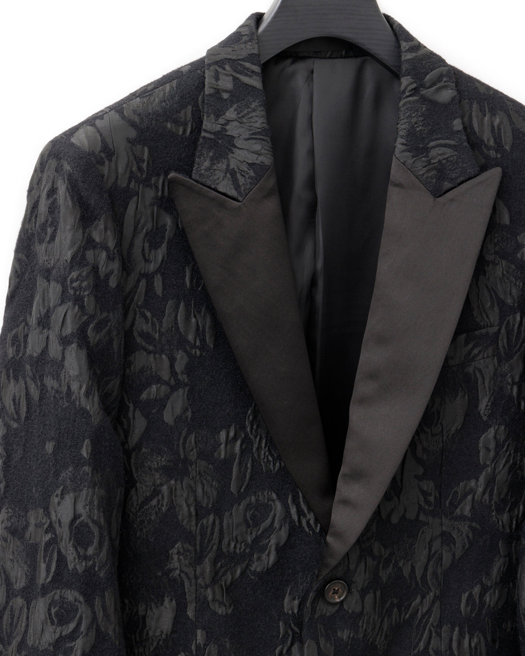 HARRISON WONG / Floral Jacquard Blazer With Satin Lapel