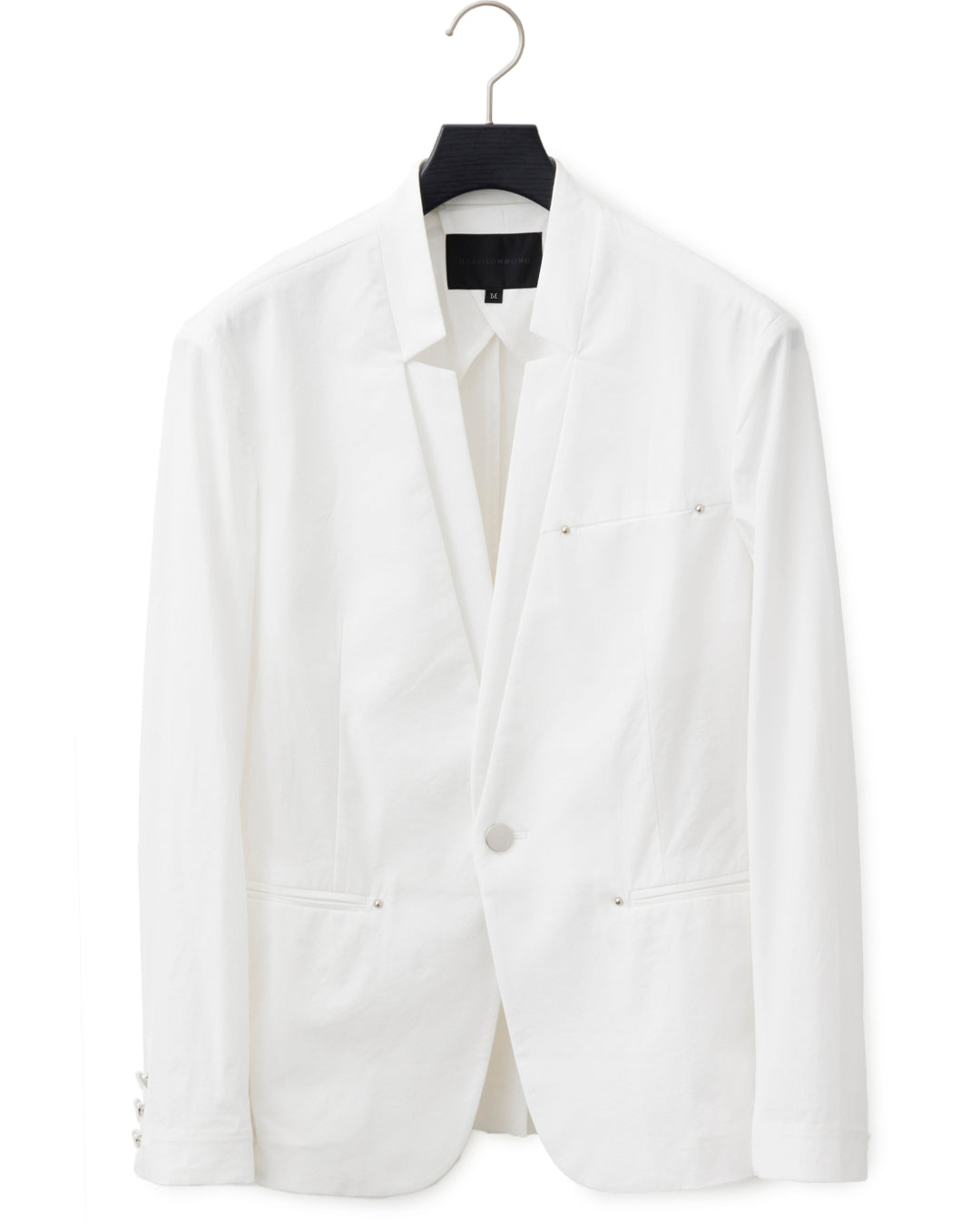 HARRISON WONG / Stand Collar Blazer With Studs - White
