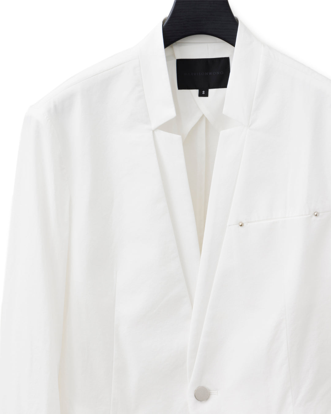 HARRISON WONG / Stand Collar Blazer With Studs - White