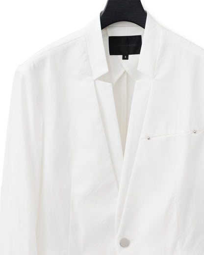 HARRISON WONG / Stand Collar Blazer With Studs - White