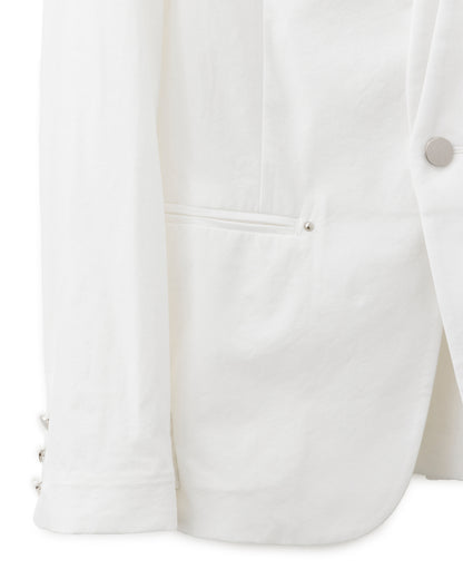 HARRISON WONG / Stand Collar Blazer With Studs - White