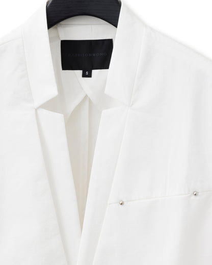 HARRISON WONG / Stand Collar Blazer With Studs - White