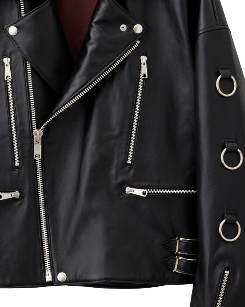 Bennu | UK Sheep Leather Big Double Riders Jacket – HARAJUKU VILLAGE