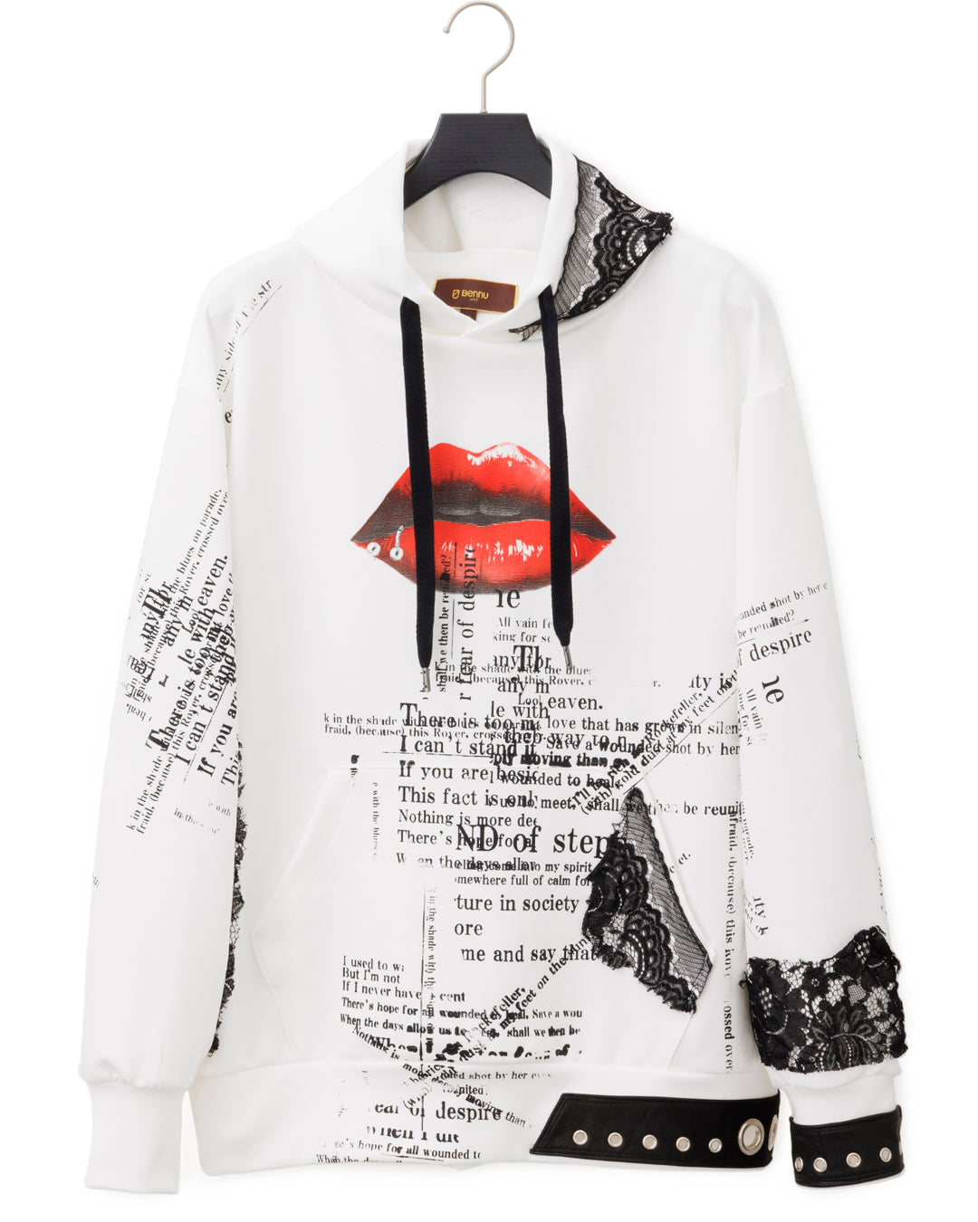 Bennu × TT / Aqua Suiting Jersey Hoodie - THE LIPS -