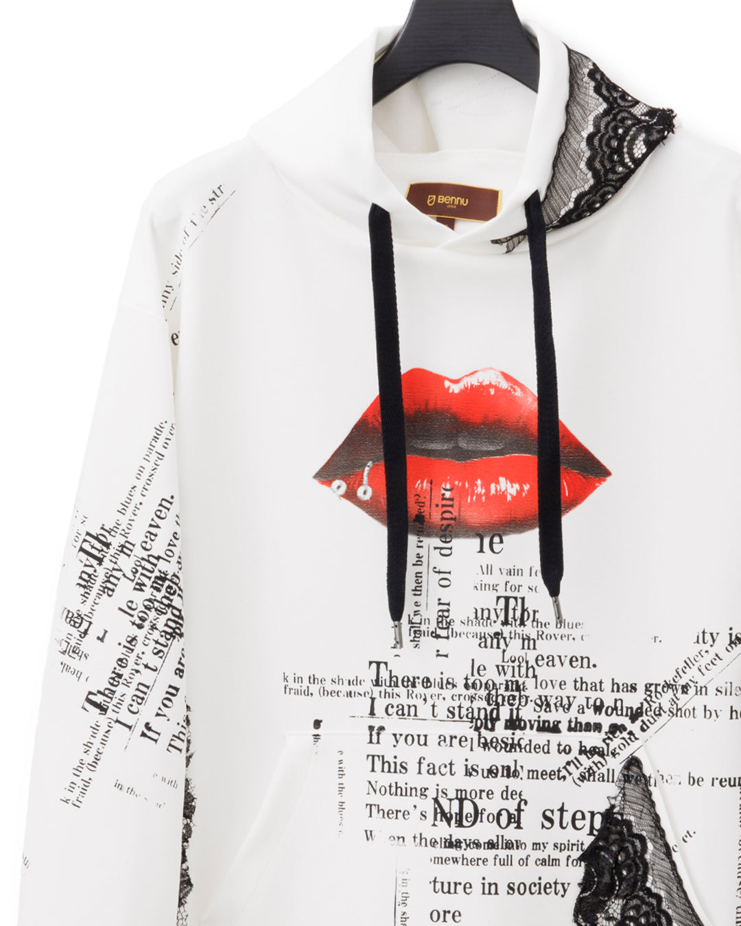 Bennu × TT / Aqua Suiting Jersey Hoodie - THE LIPS -