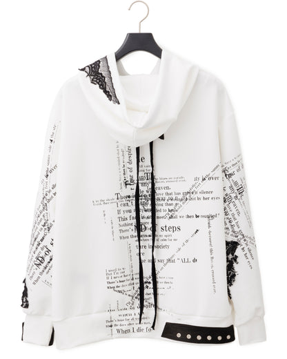 Bennu × TT / Aqua Suiting Jersey Hoodie - THE LIPS -