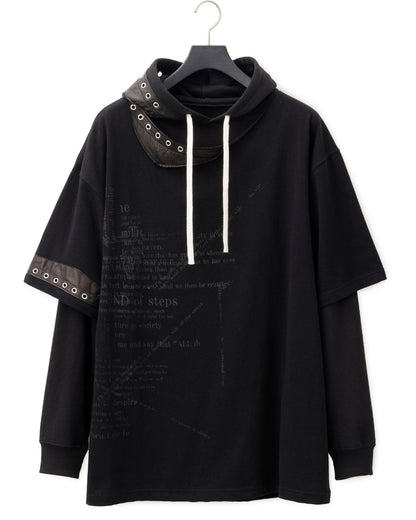 Bennu × TT / 3Way Docking Hoodie - BLACK