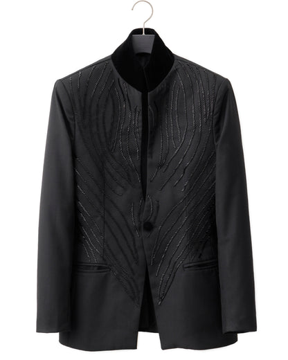 POTENZA / BEADS EMBROIDERY JACKET - Black Jewel -