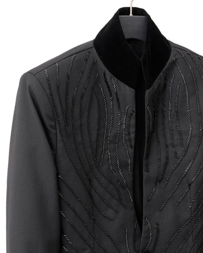 POTENZA / BEADS EMBROIDERY JACKET - Black Jewel -