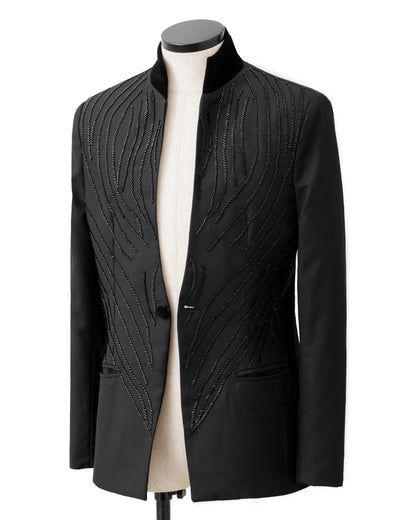 POTENZA / BEADS EMBROIDERY JACKET - Black Jewel -