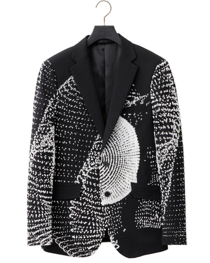 HARRISON WONG / Wool Blazer With Vectors 3D Embroidery