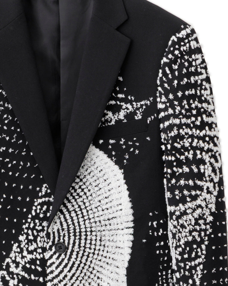 HARRISON WONG / Wool Blazer With Vectors 3D Embroidery