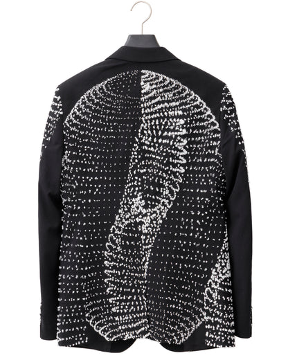 HARRISON WONG / Wool Blazer With Vectors 3D Embroidery