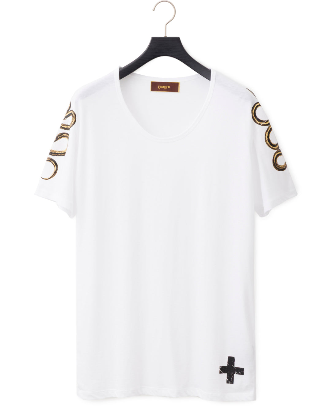 Bennu / Printed Loose Fit Tee - Snake - WHITE