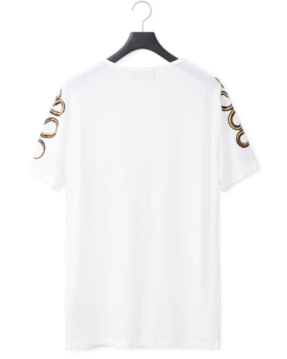 Bennu / Printed Loose Fit Tee - Snake - WHITE