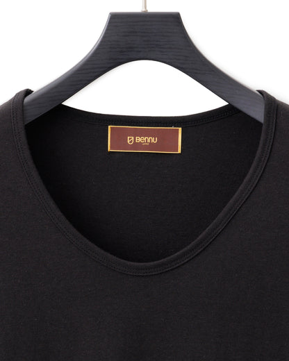 Bennu / Printed Loose Fit Tee - Snake - BLACK