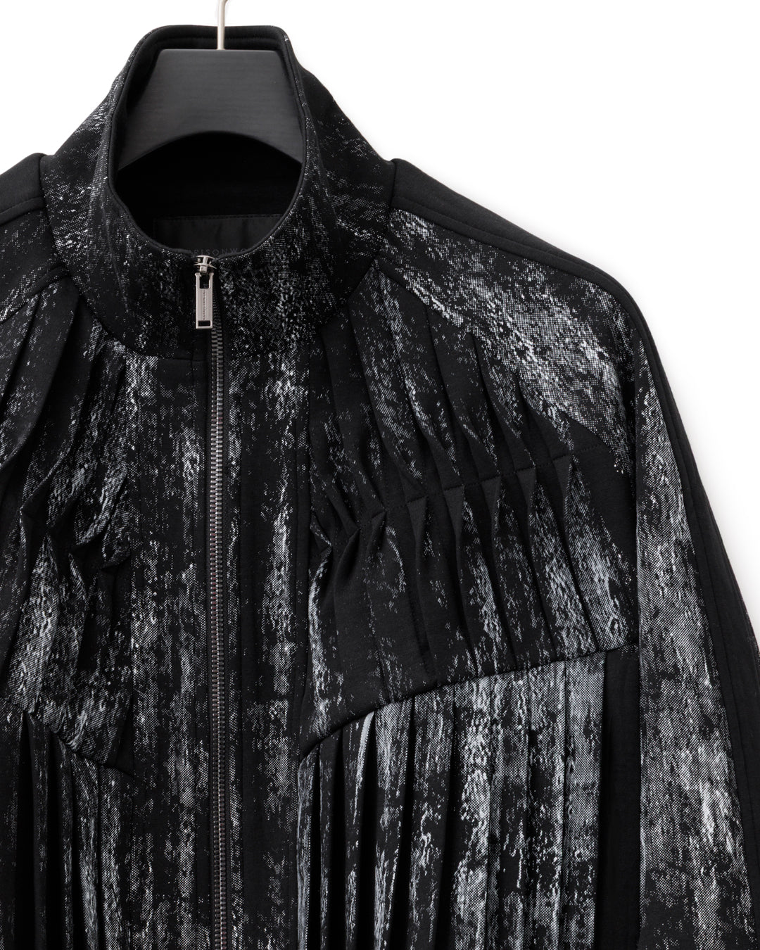 HARRISON WONG / Knit Jacket With Pleats & Brush Print