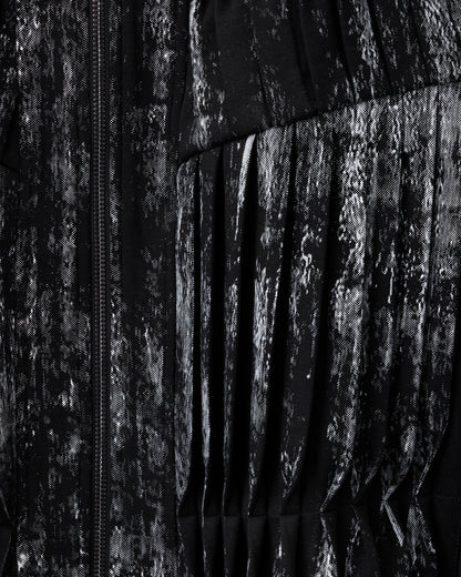 HARRISON WONG / Knit Jacket With Pleats & Brush Print