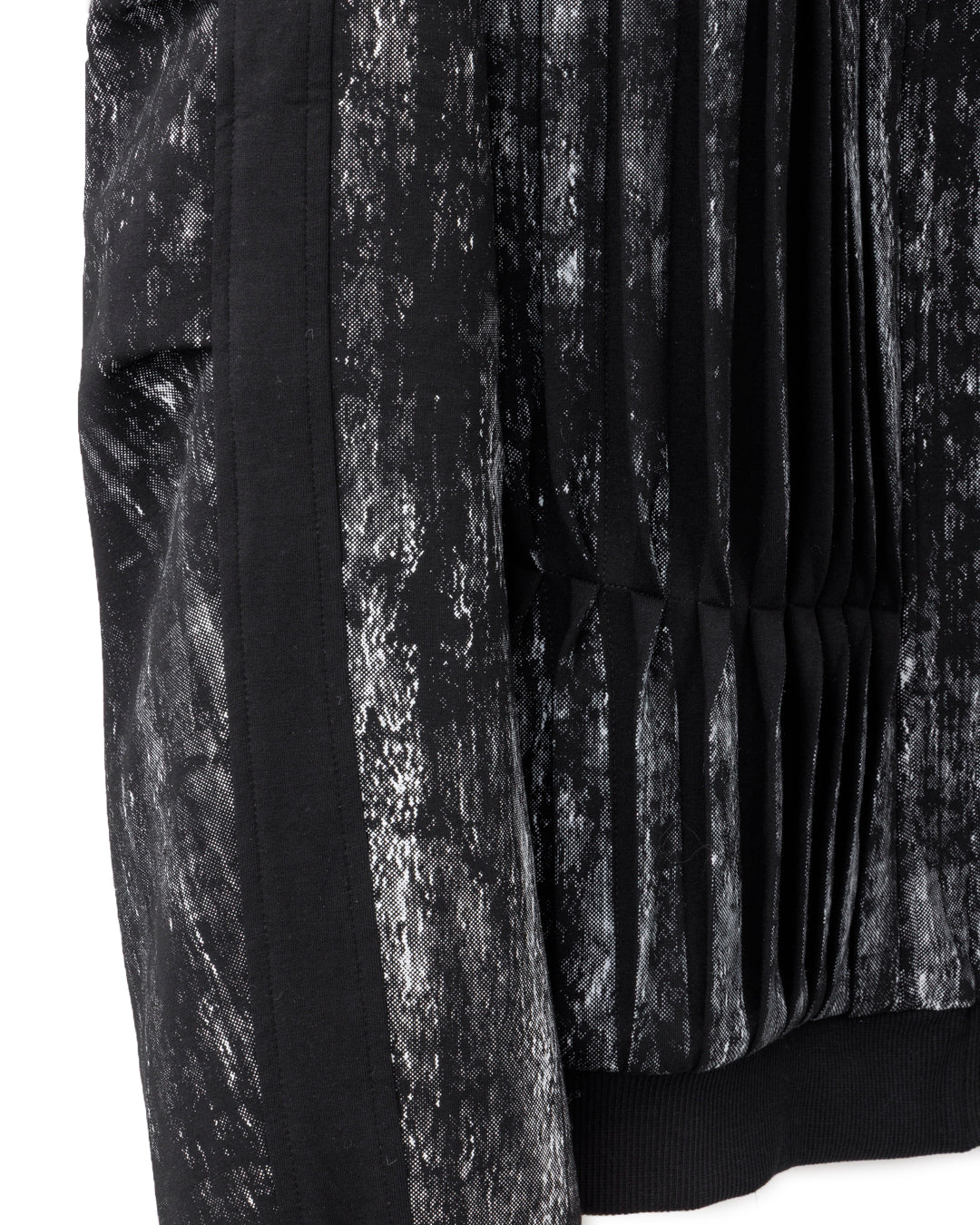 HARRISON WONG / Knit Jacket With Pleats & Brush Print