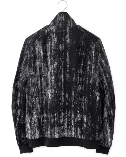 HARRISON WONG / Knit Jacket With Pleats & Brush Print