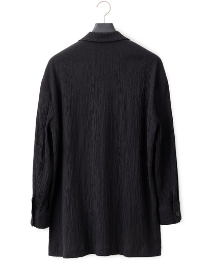 HARRISON WONG / Smocking Textured Long Blazer