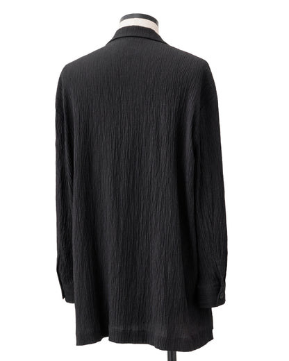 HARRISON WONG / Smocking Textured Long Blazer