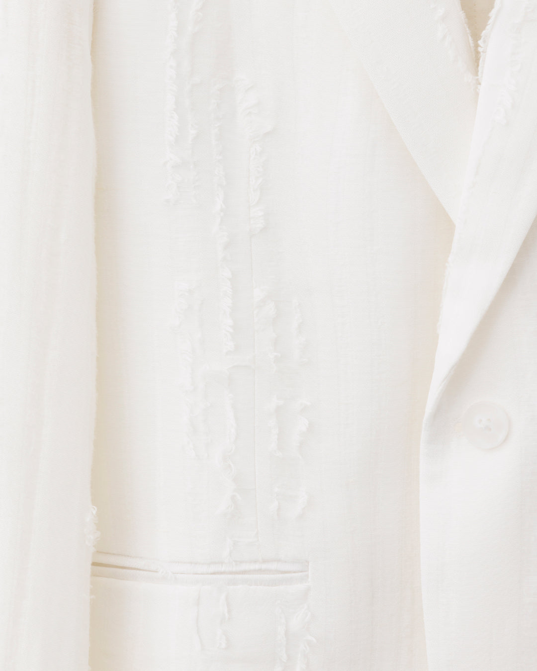HARRISON WONG / Ripped Texture 1B Blazer - White