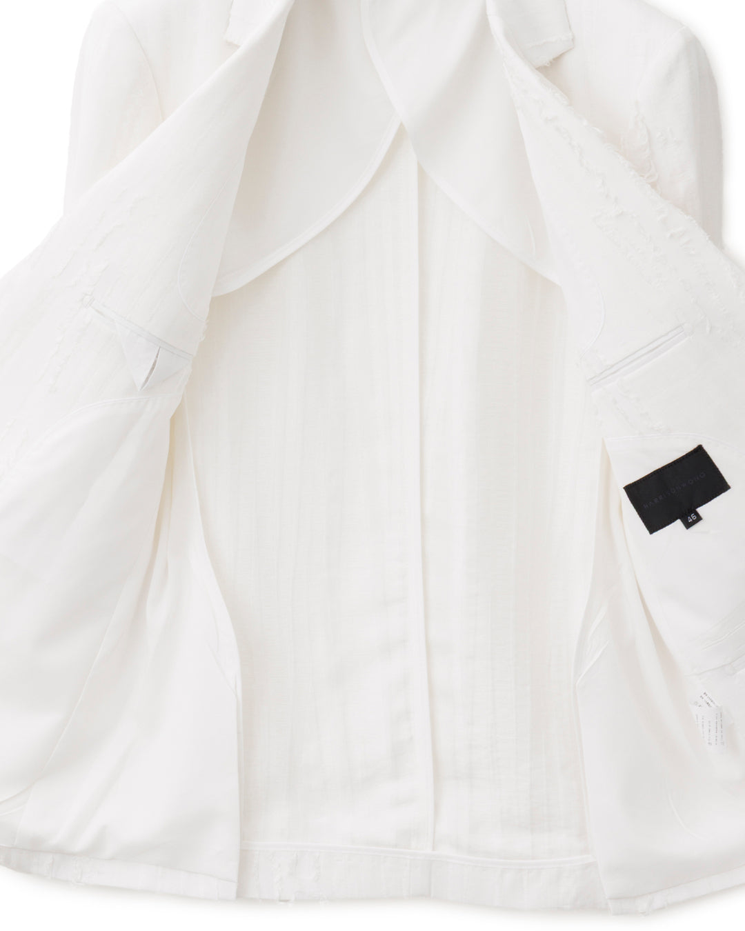 HARRISON WONG / Ripped Texture 1B Blazer - White