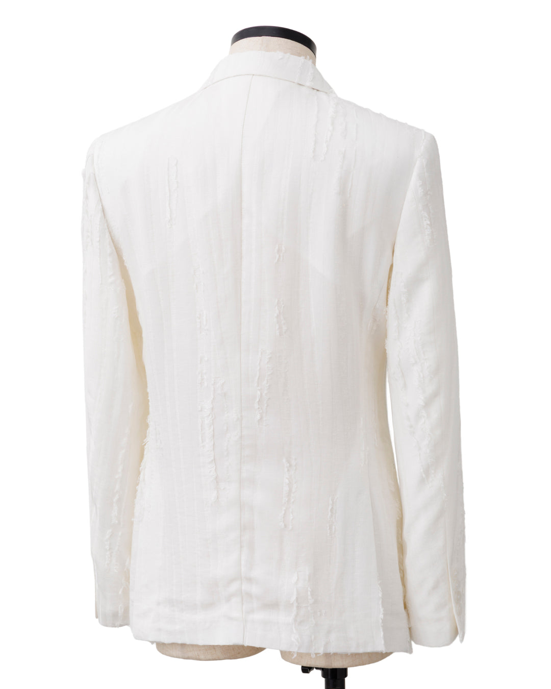 HARRISON WONG / Ripped Texture 1B Blazer - White
