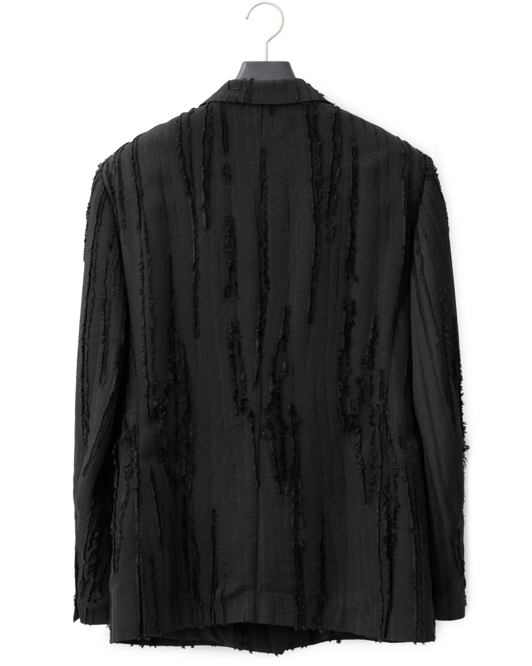 HARRISON WONG / Ripped Texture 1B Blazer - Black