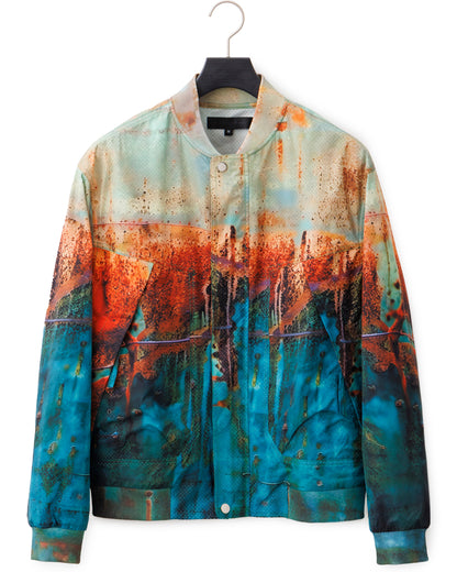 HARRISON WONG / Rust Pattern Print Bomber Jacket