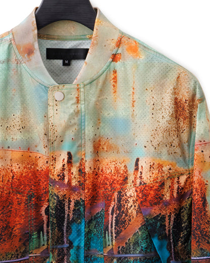 HARRISON WONG / Rust Pattern Print Bomber Jacket